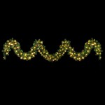 xm tr gar 5m led 190831 00.jpg Festive greenery garland with glowing lights