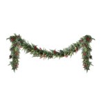 xm tr gar br 3m led 202508061850 00.jpg Festive Christmas garland with pine cones and berries.