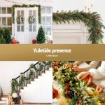 jingle jollys 3m christmas garland pre lit led with pine cones xmas decor green Christmas decorations: wreaths, garlands, and festive lights.