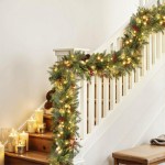 jingle jollys 3m christmas garland pre lit led with pine cones xmas decor green Christmas garland with lights on staircase
