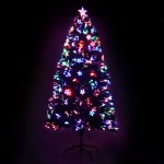 xm tr led 5f gr 14373 00.jpg Colourful fibre optic Christmas tree glowing brightly.