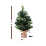 jingle jollys christmas tree 60cm mini tabletop 8 light modes timer xmas tree Small artificial Christmas tree with dimensions.