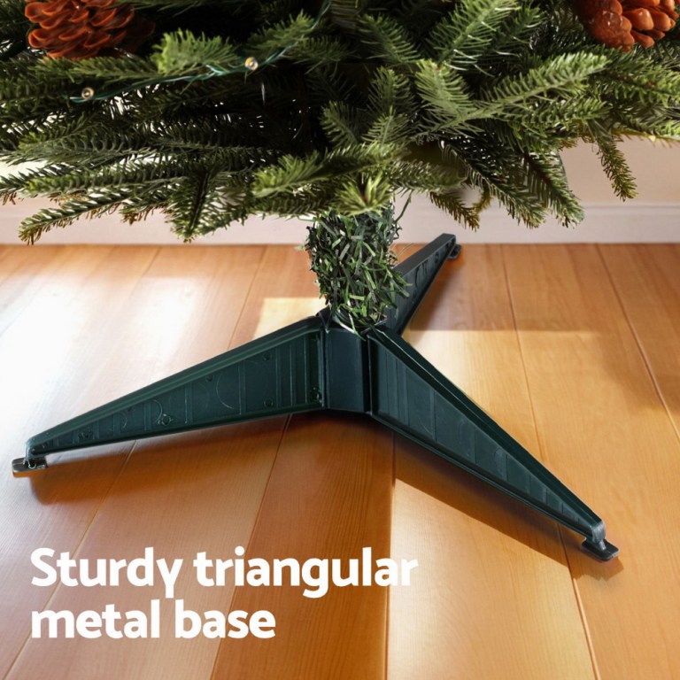 jingle jollys mini christmas tree 90cm led xmas tree party decorations Christmas tree with sturdy triangular metal base.