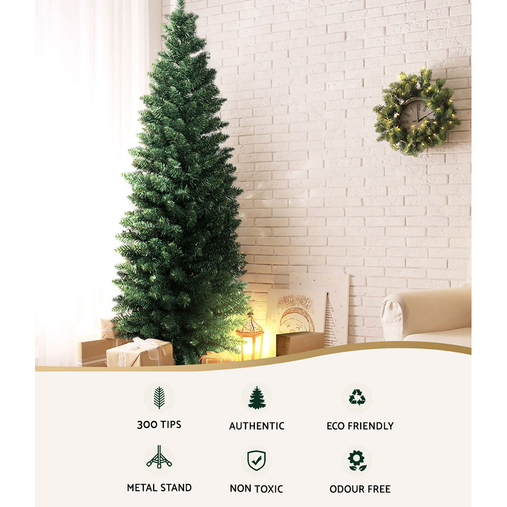 Artificial Christmas tree with eco-friendly design features.