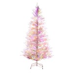 xm tr sparse 6ft wh mc 202508061628 00.jpg Colourful fibre optic Christmas tree lights glowing