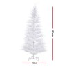 White Christmas tree, 180cm tall, 97cm wide.