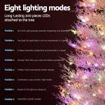 jingle jollys 1.8m led christmas tree 8 modes adjustable multi color light snowy Christmas tree with eight LED lighting modes.