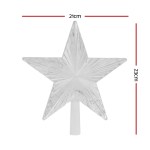 jingle jollys christmas tree topper star rgb led xmas decor 80 modes app control