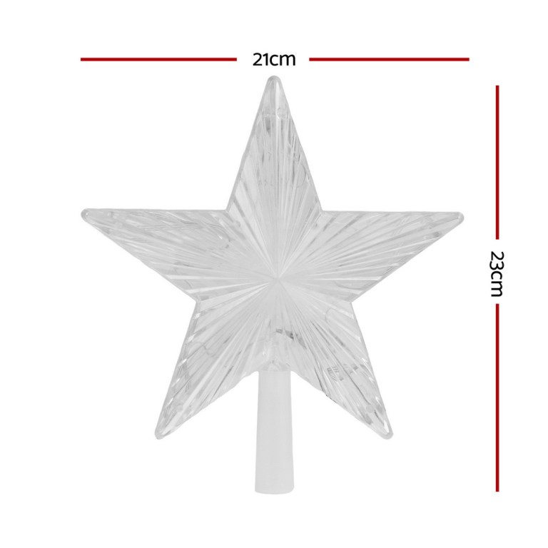 jingle jollys christmas tree topper star rgb led xmas decor 80 modes app control