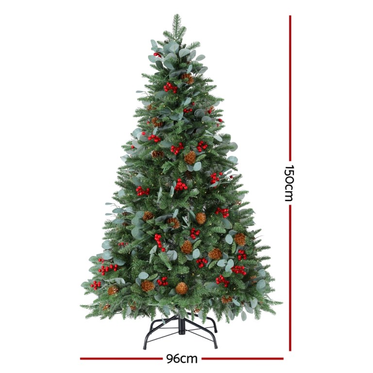 jingle jollys christmas tree 1.5m 160 led xmas tree party decorations 355 tips 150cm artificial Christmas tree with decorations
