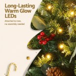 jingle jollys christmas tree 1.5m 160 led xmas tree party decorations 355 tips Christmas tree with warm LED lights and decorations.