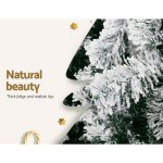 jingle jollys christmas tree 2.1m snow flocked xmas tree decorations 780 tips Snowy artificial Christmas tree with natural look
