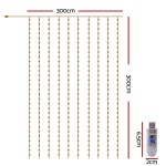 300cm USB curtain fairy lights dimensions