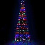 xmas fairy solar 12ft 88658 00.jpg Colourful Christmas tree with glowing lights.