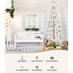 3.6m christmas tree 400 led solar jingle jollys Modern outdoor Christmas tree with LED lights and ornaments.