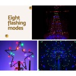 3.6m christmas tree 400 led solar jingle jollys Multicolour Christmas lights, eight flashing modes available.