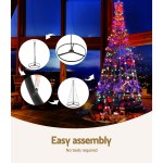 3.6m christmas tree 400 led solar jingle jollys Christmas tree with easy assembly instructions, no tools.