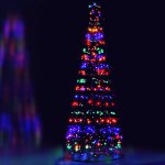 3.6m christmas tree 400 led solar jingle jollys Colourful Christmas tree with glowing lights.