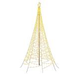 3.6m christmas tree 800 led solar net lights jingle jollys Tall Christmas tree with golden lights.