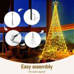 3.6m christmas tree 800 led solar net lights jingle jollys Easy assembly Christmas tree with lights, no tools.
