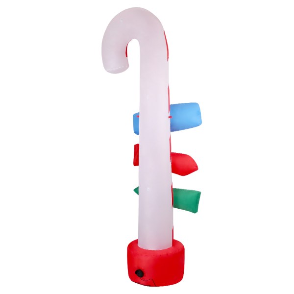 Inflatable candy cane with colourful signs
