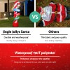 Jingle Jollys Santa inflatable versus other inflatable comparison.