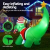 jingle jollys christmas inflatable dinosaur 1.86m height led decorations illuminated Inflatable Christmas dinosaur with fan and quick-release zip.