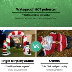 jingle jollys christmas inflatable archwary santa 3m illuminated decorations Weatherproof Christmas inflatable versus low-quality alternative comparison.