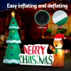 Inflatable Christmas tree and gingerbread, easy setup.