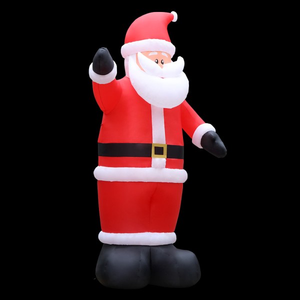 xmas inf san 5m 00.jpg Large inflatable Santa Claus waving joyfully