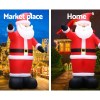 jingle jollys christmas inflatable santa 5m illuminated decorations Giant Santa inflatable at market and home.