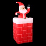 xmas inf san 8ft pop 00.jpg Inflatable Santa Claus in chimney decoration