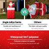 Comparison of Jingle Jollys Santa and other decorations.