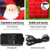 Inflatable Santa with stable base and accessories.