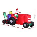 Jingle Jollys Santa Truck Inflatable 2.6M LED Decor