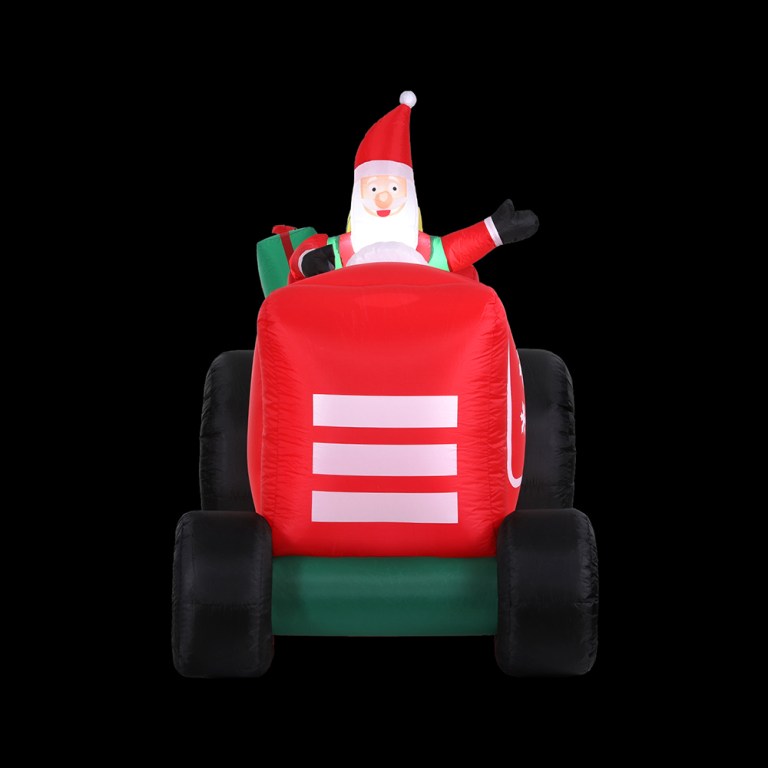 Jingle Jollys Santa Truck Inflatable 2.6M LED Decor