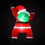 Inflatable Santa climbing with Merry Christmas sack