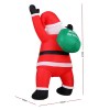 jingle jollys christmas inflatable santa climbing led illuminated decorations 1.9m Inflatable Santa decoration with green sack.