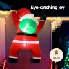 jingle jollys christmas inflatable santa climbing led illuminated decorations 1.9m Inflatable Santa climbing with LED lights on house.