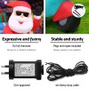 jingle jollys christmas inflatable santa motorbike led illuminated decorations Inflatable Santa decoration with power adapter, stable setup.