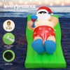 Inflatable beach Santa with drink, LED lights included.