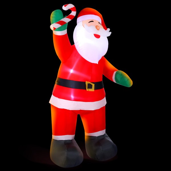 xmas inf smilsan 10ft 00.jpg Inflatable Santa Claus holding candy cane.