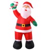 jingle jollys christmas inflatable santa 3m illuminated decorations Inflatable Santa holding candy cane decoration