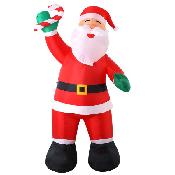 jingle jollys christmas inflatable santa 3m illuminated decorations Inflatable Santa holding candy cane decoration