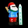xmas inf sum san 5ft 88785 00.jpg Inflatable Santa with surfboard in holiday attire.