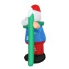 jingle jollys christmas inflatable santa 1.6m illuminated decorations Inflatable Santa in blue skiing gear