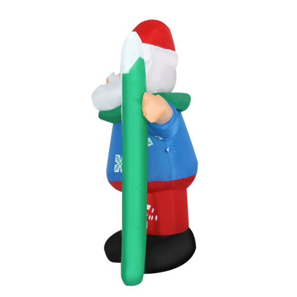 jingle jollys christmas inflatable santa 1.6m illuminated decorations Inflatable Santa in blue skiing gear