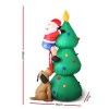 jingle jollys christmas inflatable santa tree 1.8m illuminated decorations Santa climbing inflatable Christmas tree with dog.