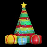 Inflatable Christmas tree with gifts and star