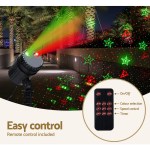 Laser light projector with remote control features.